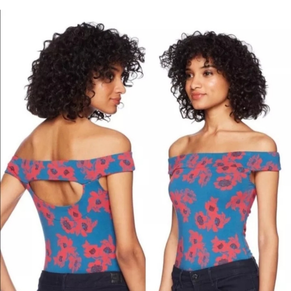 TED BAKER Floral Off-Shoulder Top